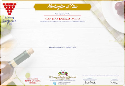2026 Medaglia d'oro al pigato